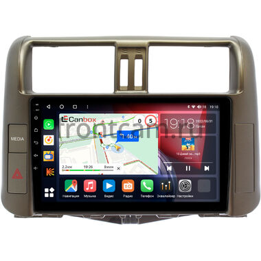 Toyota Land Cruiser Prado 150 2009-2013 (для авто с Navi и JBL Synthesis, цвет бронза) Canbox H-Line 3792-9005-1 на Android 10 (4G-SIM, 4/64, DSP, QLed)