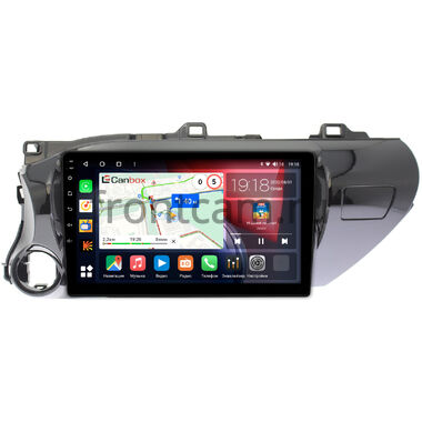 Toyota Hilux 8 (2015-2024) (руль слева) Canbox H-Line 3799-1056 на Android 10 (4G-SIM, 4/64, DSP, QLed) (для любой комплектации)