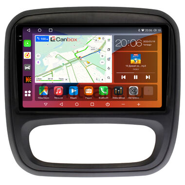 Renault Trafic 3 (2014-2021) Canbox H-Line 2K 4180-9-RE053N на Android 10 (4G-SIM, 4/32, DSP, QLed)