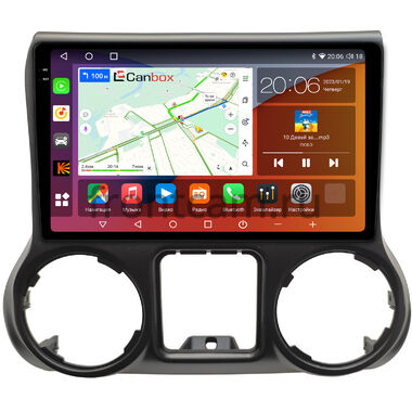 Jeep Wrangler 3 (JK) (2011-2014) Canbox H-Line 2K 4181-10-009 на Android 10 (4G-SIM, 4/32, DSP, QLed)