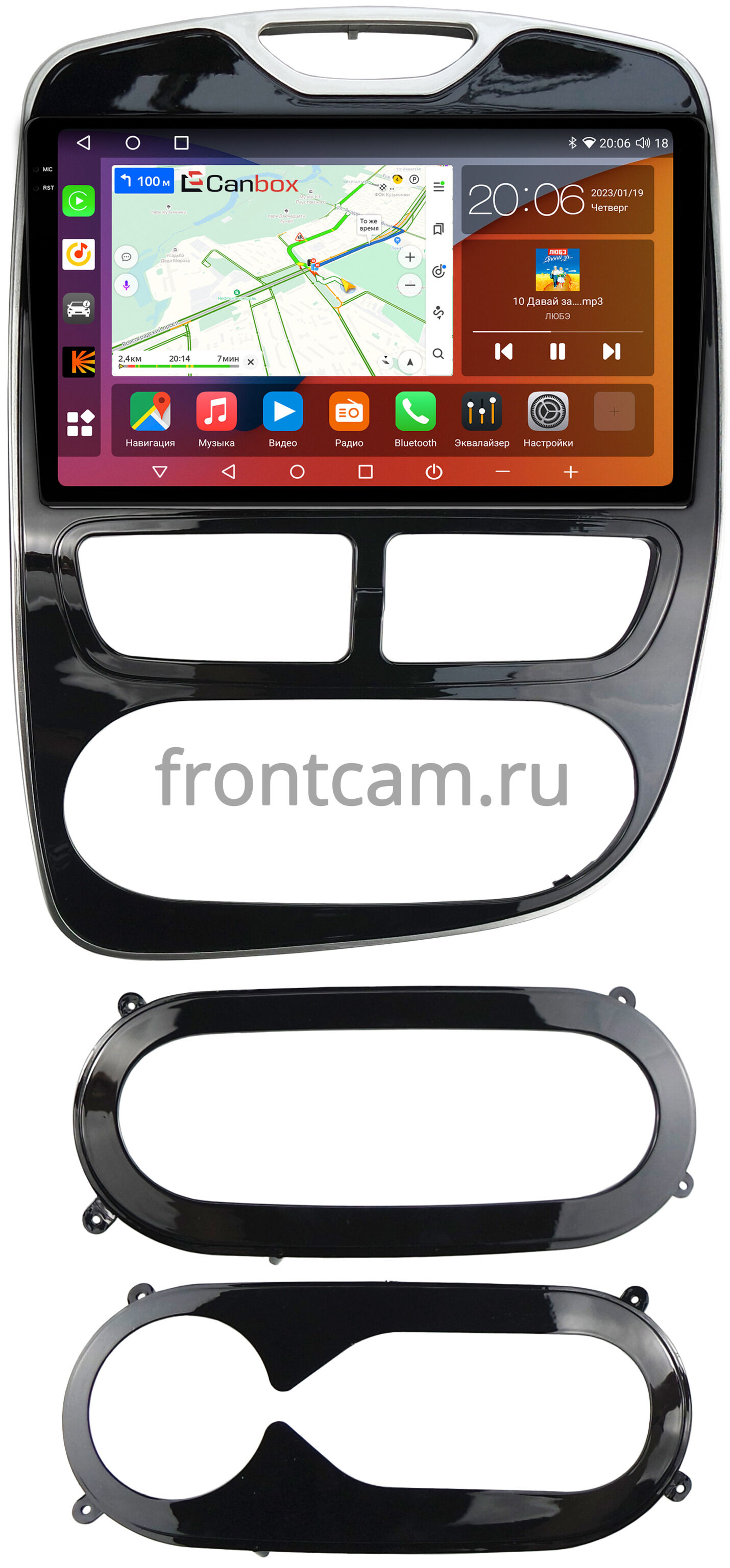 Штатная магнитола Canbox H-Line 2K 4183-10-2807 для Renault Clio 4  (2012-2016) на Android 10 (4G-SIM, 4/64, DSP, QLed) Купить в городе Москва