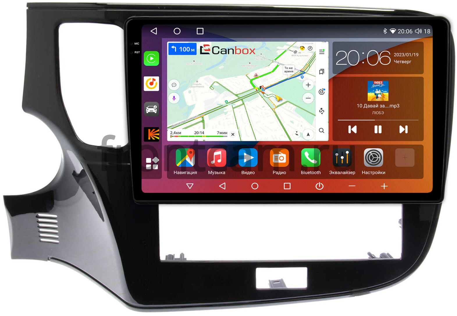 Штатная магнитола Mitsubishi Outlander 3 (2012-2024) Canbox H-Line 2K  4185-10-1153 на Android 10 (4G-SIM, 6/128, DSP, QLed) Купить в городе Москва