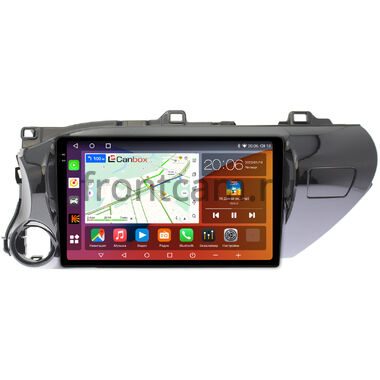 Toyota Hilux 8 2015-2024 (руль слева) Canbox H-Line 2K 4185-1056 на Android 10 (4G-SIM, 6/128, DSP, QLed) (для любой комплектации)