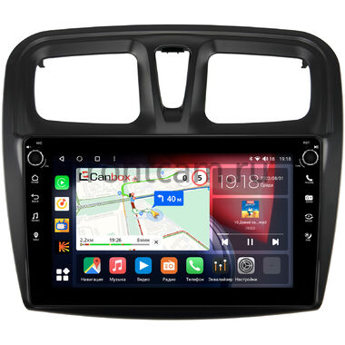 Renault Logan 2, Sandero 2 (Stepway) 2012-2022 (9 дюймов) Canbox H-Line 7802-9-3010 Android 10 (4G-SIM, 4/32, DSP, IPS) С крутилками