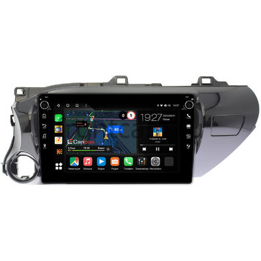 Toyota Hilux 8 (2015-2024) (руль слева) Canbox M-Line 7805-1056 на Android 10 (4G-SIM, 2/32, DSP, QLed) С крутилками (для любой комплектации)