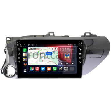 Toyota Hilux 8 (2015-2024) (руль слева) Canbox H-Line 7806-1056 на Android 10 (4G-SIM, 4/32, DSP, QLed) С крутилками (для любой комплектации)