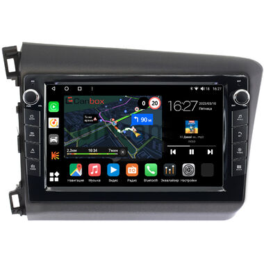 Honda Civic 9 4D 2011-2015 (левый руль, седан) Canbox M-Line 7821-9166 на Android 10 (4G-SIM, 2/32, DSP, IPS) С крутилками