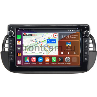 Fiat 500 2 (2007-2015) Canbox H-Line 7822-9-1394 на Android 10 (4G-SIM, 4/32, DSP, IPS) С крутилками