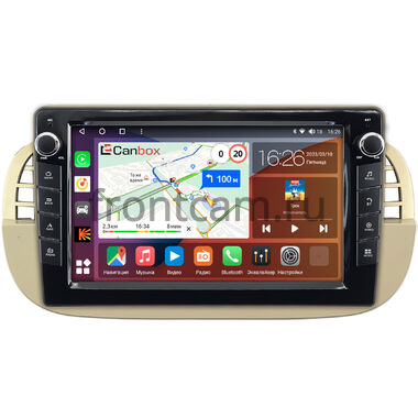 Fiat 500 2 (2007-2015) Canbox H-Line 7822-9-2805 на Android 10 (4G-SIM, 4/32, DSP, IPS) С крутилками