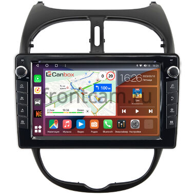 Peugeot 206 (1998-2012) Canbox H-Line 7822-9117 Android 10 (4G-SIM, 4/32, DSP, IPS) С крутилками