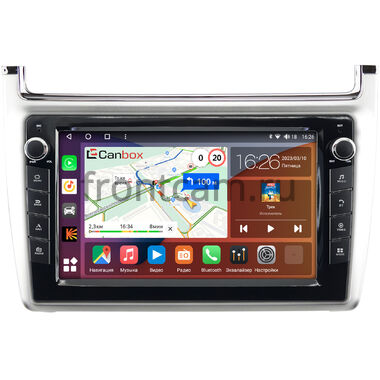 Volkswagen Polo 5 2009-2020 (серебро) Canbox H-Line 7823-9-540 на Android 10 (4G-SIM, 4/64, DSP, IPS) С крутилками