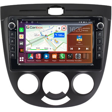 Chevrolet Lacetti 2004-2013 (тип 2, черная) Хэтчбек Canbox H-Line 7823-9137 на Android 10 (4G-SIM, 4/64, DSP, IPS) С крутилками