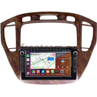 Toyota Highlander (U20), Kluger (XU20) 2000-2007 (орех, для авто без монитора) Canbox H-Line 7824-9293 на Android 10 (4G-SIM, 6/128, DSP, IPS) С крутилками