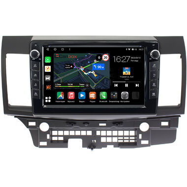 Mitsubishi Lancer 10 2007-2017 (для авто без Rockford) Canbox M-Line 7825-1021 на Android 10 (4G-SIM, 2/32, DSP, QLed) С крутилками