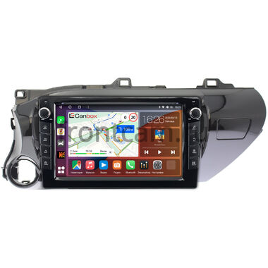 Toyota Hilux 8 2015-2024 (руль слева) Canbox H-Line 7826-1056 на Android 10 (4G-SIM, 4/32, DSP, QLed) С крутилками (для любой комплектации)