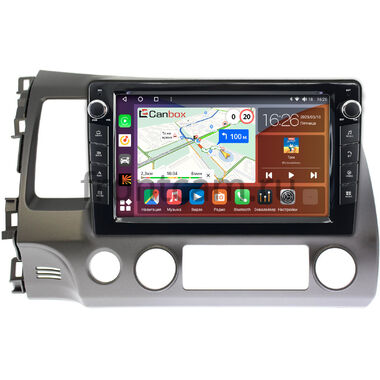 Honda Civic 8 4D 2005-2012 (левый руль, седан) Canbox H-Line 7827-10-063 на Android 10 (4G-SIM, 4/64, DSP, QLed) С крутилками