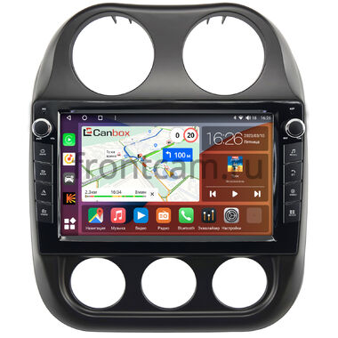 Jeep Compass, Liberty (Patriot) (2009-2016) Canbox H-Line 7828-10-810 на Android 10 (4G-SIM, 6/128, DSP, QLed) С крутилками