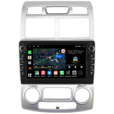 Kia Sportage 2 2004-2008 (авто с климат-контролем) Canbox M-Line 7831-9407 на Android 10 (4G-SIM, 2/32, DSP, IPS) С крутилками