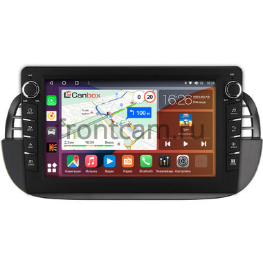 Fiat 500 2 (2007-2015) Canbox H-Line 7832-9-1394 на Android 10 (4G-SIM, 4/32, DSP, IPS) С крутилками