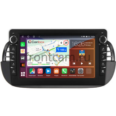 Fiat 500 2 2007-2015 Canbox H-Line 7832-9-1394 на Android 10 (4G-SIM, 4/32, DSP, IPS) С крутилками