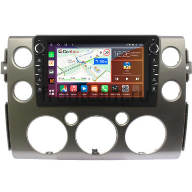 Toyota FJ Cruiser (2006-2022) (серебро) Canbox H-Line 7832-9-189 на Android 10 (4G-SIM, 4/32, DSP, IPS) С крутилками