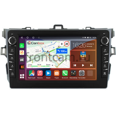 Toyota Corolla (E150) 2006-2013 (серая, без воздуховодов) Canbox H-Line 7832-9038 на Android 10 (4G-SIM, 4/32, DSP, IPS) С крутилками