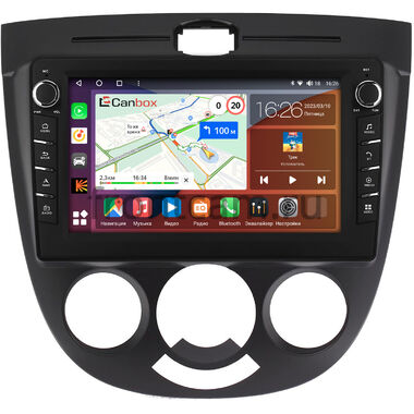 Chevrolet Lacetti 2004-2013 (тип 2, черная) Хэтчбек Canbox H-Line 7832-9137 на Android 10 (4G-SIM, 4/32, DSP, IPS) С крутилками