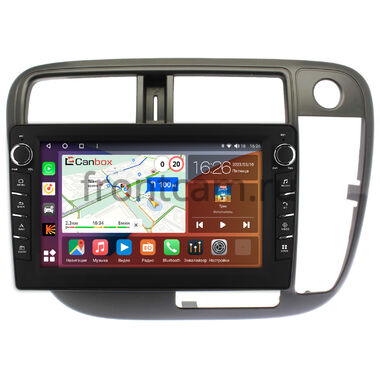 Honda Civic 6 1995-2000 (с кондиционером, правый руль) Canbox H-Line 7833-9-226 Android 10 (4G-SIM, 4/64, DSP, IPS) С крутилками