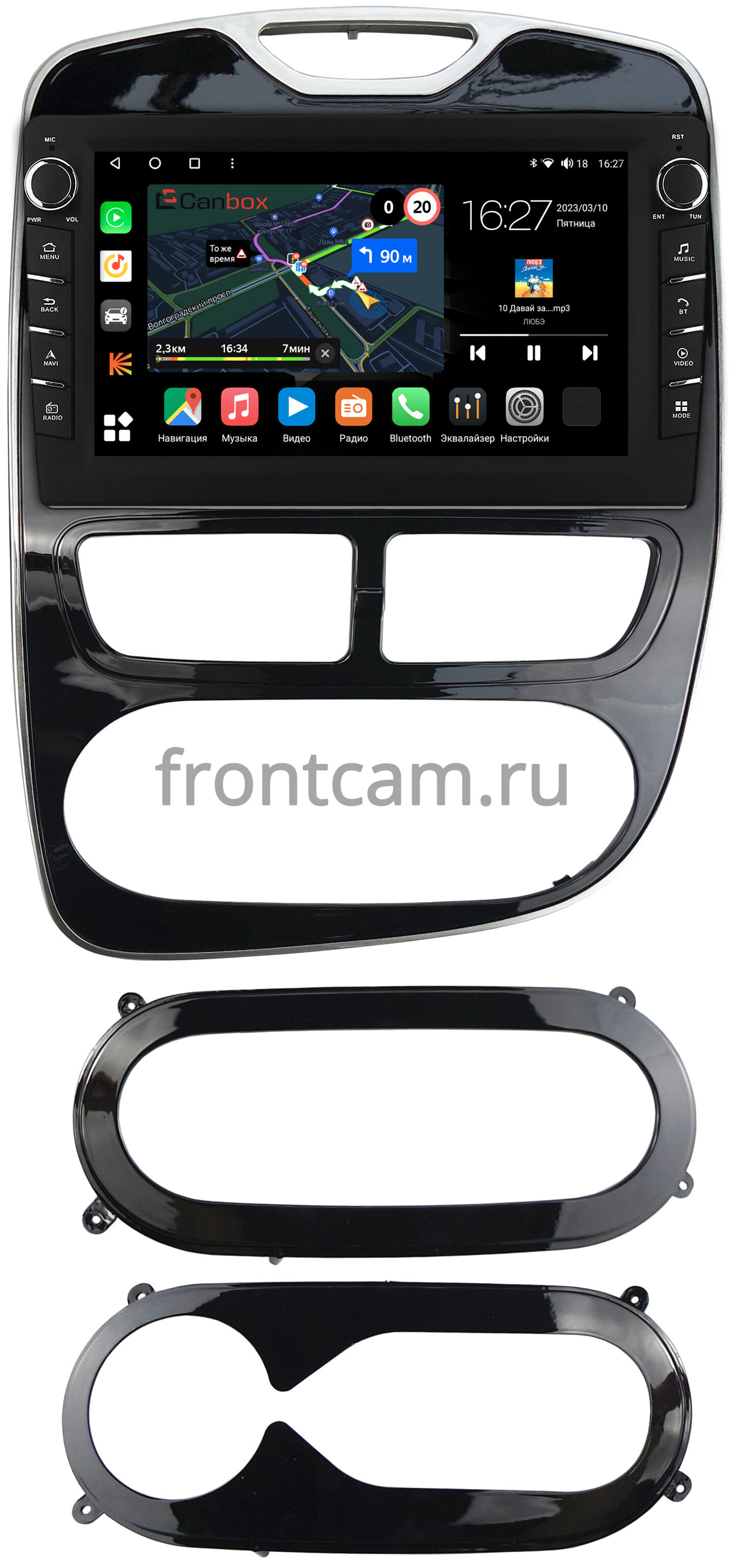 Штатная магнитола Canbox M-Line 7835-10-2807 для Renault Clio 4 (2012-2016)  на Android 10 (4G-SIM, 2/32, DSP, QLed) С крутилками Купить в городе Москва