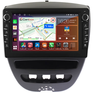 Toyota Aygo (2005-2014) Canbox H-Line 7836-10-1152 на Android 10 (4G-SIM, 4/32, DSP, QLed) С крутилками