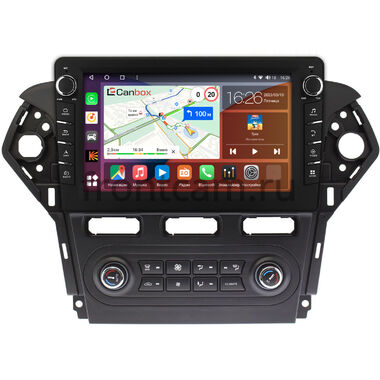 Ford Mondeo 4 2010-2014 (черная) Canbox H-Line 7837-1018 встроенный климат на Android 10 (4G-SIM, 4/64, DSP, QLed) С крутилками