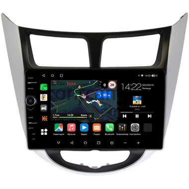 Hyundai Solaris, Accent 4 (2010-2019) Canbox M-Line 7840-9027 на Android 10 (4G-SIM, 2/32, DSP, QLed)