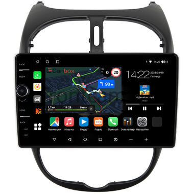 Peugeot 206 (1998-2012) Canbox M-Line 7840-9117 Android 10 (4G-SIM, 2/32, DSP, QLed)