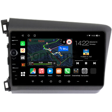 Honda Civic 9 4D 2011-2015 (левый руль, седан) Canbox M-Line 7841-9166 на Android 10 (4G-SIM, 4/64, DSP, QLed)