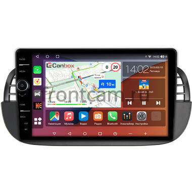 Fiat 500 2 (2007-2015) Canbox H-Line 7842-9-1394 на Android 10 (4G-SIM, 4/32, DSP, QLed)