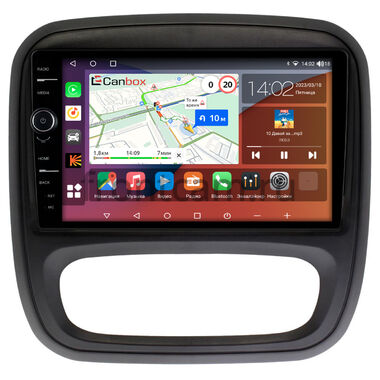 Renault Trafic 3 (2014-2021) Canbox H-Line 7843-9-RE053N на Android 10 (4G-SIM, 4/64, DSP, QLed)