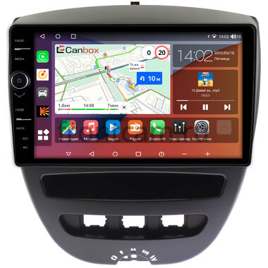 Peugeot 107 (2005-2014) Canbox H-Line 7852-10-1152 на Android 10 (4G-SIM, 3/32, DSP, QLed)