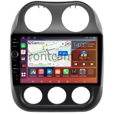 Jeep Compass, Liberty (Patriot) (2009-2016) Canbox H-Line 7854-10-810 на Android 10 (4G-SIM, 6/128, DSP, QLed)