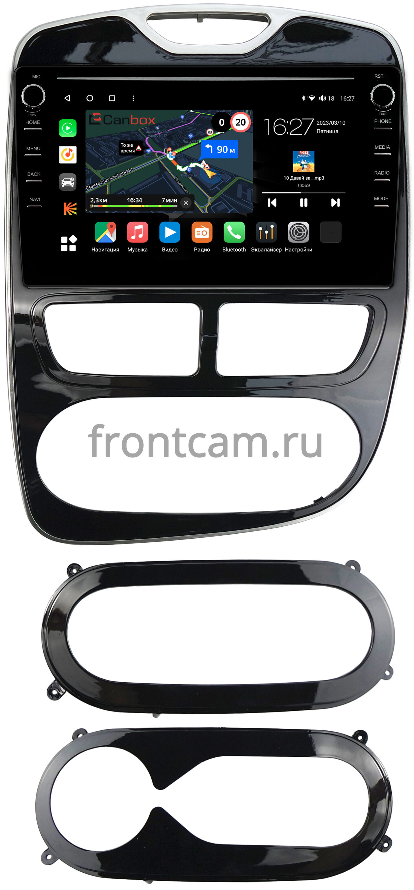 Штатная магнитола Canbox M-Line 7895-10-2807 для Renault Clio 4 (2012-2016)  на Android 10 (4G-SIM, 2/32, DSP, QLed) С крутилками Купить в городе Москва