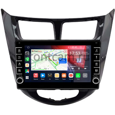 Hyundai Solaris, Accent 4 2010-2019 (черная, глянцевая) Canbox BGT9-0093 2/32 на Android 10 (IPS, DSP, CarPlay)