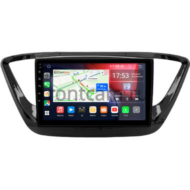 Hyundai Solaris 2 2017-2020 (черная, глянцевая) Canbox RS9-0157 1.5/32 на Android 10 (IPS, DSP, CarPlay)