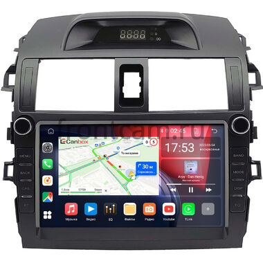 Toyota Corolla (E150) 2006-2013 (серая, с часами) Canbox GT9-2075 2/32 Android 10 (IPS, DSP, CarPlay)