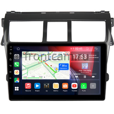 Toyota Belta, Vios, Yaris sedan (2005-2012) (черная, матовая) Canbox GT9-402 2/32 на Android 10 (IPS, DSP, CarPlay)