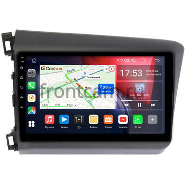 Honda Civic 9 4D 2011-2015 (левый руль, седан) Canbox GT9-9166 2/32 Android 10 (IPS, DSP, CarPlay)