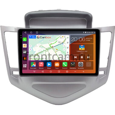 Chevrolet Cruze (2008-2012) (серебро) Canbox H-Line 2K 4180-9-1284 на Android 10 (4G-SIM, 4/32, DSP, QLed)
