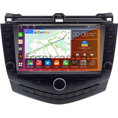 Honda Accord 7 2002-2008 (Тип 2) Canbox H-Line 2K 4180-9-2217 на Android 10 (4G-SIM, 4/32, DSP, QLed)