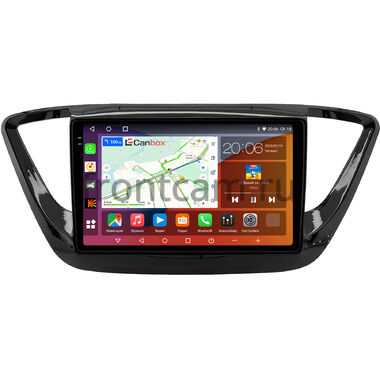 Hyundai Solaris 2 2017-2020 (черная, глянцевая) Canbox H-Line 2K 4184-9-0157 на Android 10 (4G-SIM, 6/128, DSP, QLed)