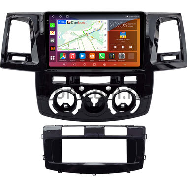 Toyota Fortuner, Hilux 7 2004-2015 (черная, глянцевая) Canbox H-Line 2K 4184-9-2212 на Android 10 (4G-SIM, 6/128, DSP, QLed)