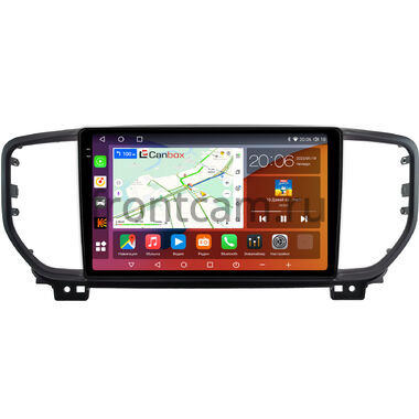 Kia Sportage 4 2018-2022 Canbox H-Line 2K 4186-9-0638 на Android 10 (4G-SIM, 8/256, DSP, QLed) (для авто с камерой, черная)