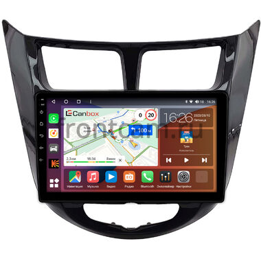 Hyundai Solaris, Accent 4 2010-2019 (черная, глянцевая) Canbox H-Line 3792-9-0093 на Android 10 (4G-SIM, 4/64, DSP, QLed)